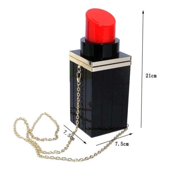 💄Acrylic Lipstick Evening Bag Pop Art - Picture 2 of 6